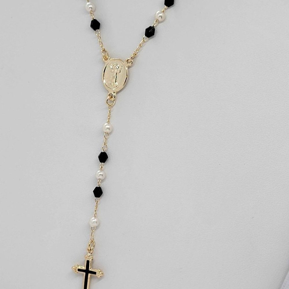LAST ONE !!! Brazilian 18k Gold Filled Rosary Nino Divino & Cross - Picture 6 of 6